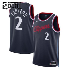 Dres Los Angeles Clippers Kawhi Leonard Nike 2024-25 Icon Edition Navy Swingman - Dječji